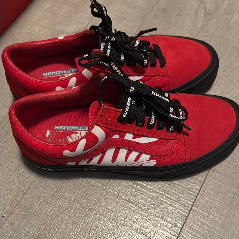 Patta x Vans red suede, men’s 8.5/ women’s 10